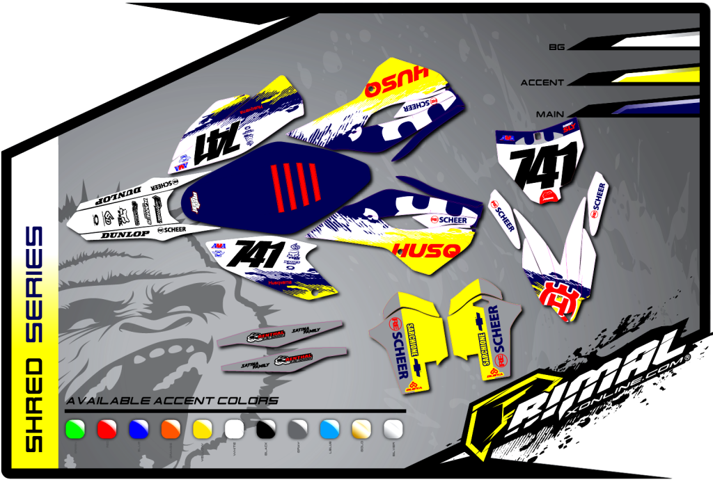Primal X Motorsports MX Graphics HUSQVARNA SHRED