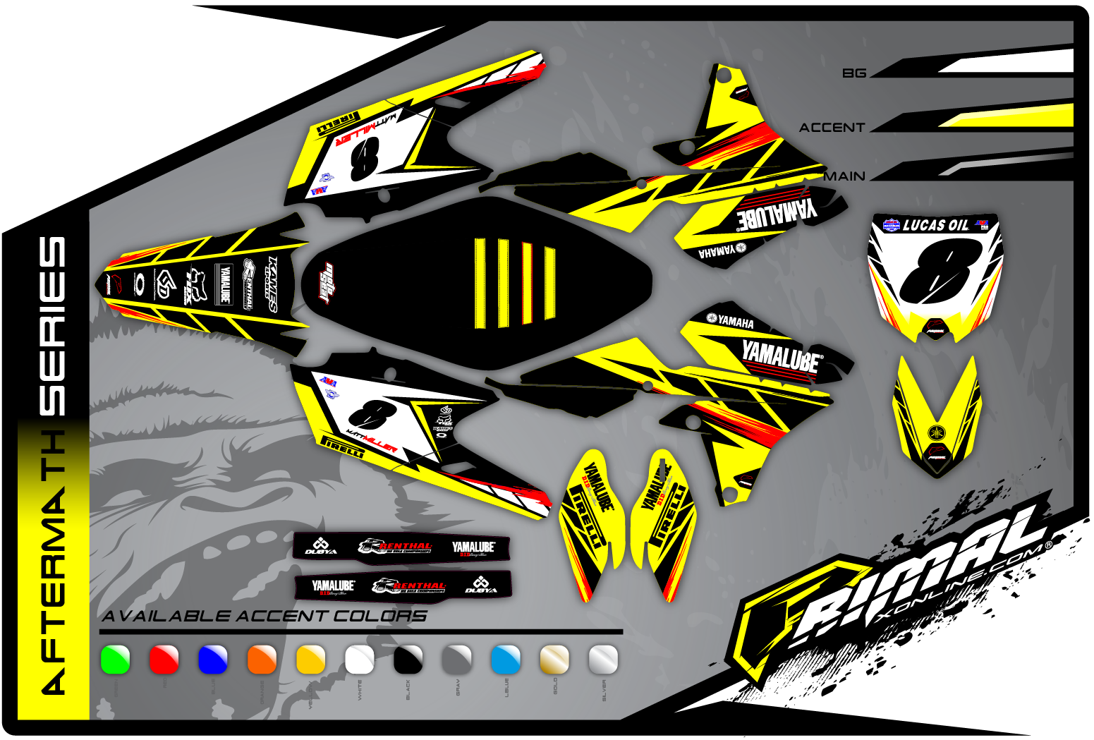Primal X Motorsports MX Graphics YZF450 250 aftermath series