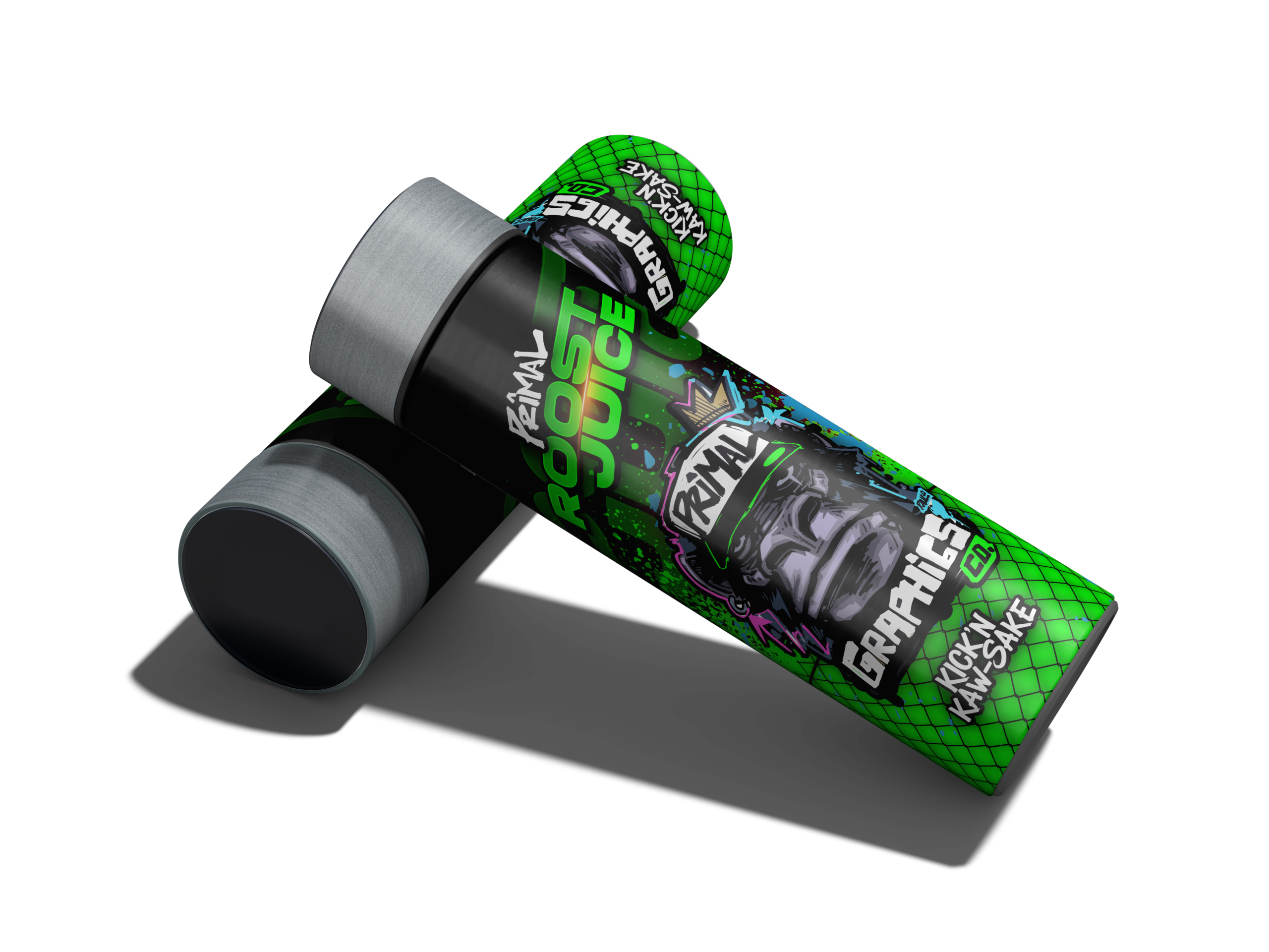 PRIMAL GRAPHICS – ROOST JUICE BOTTLE KICKN KAW-SAKE