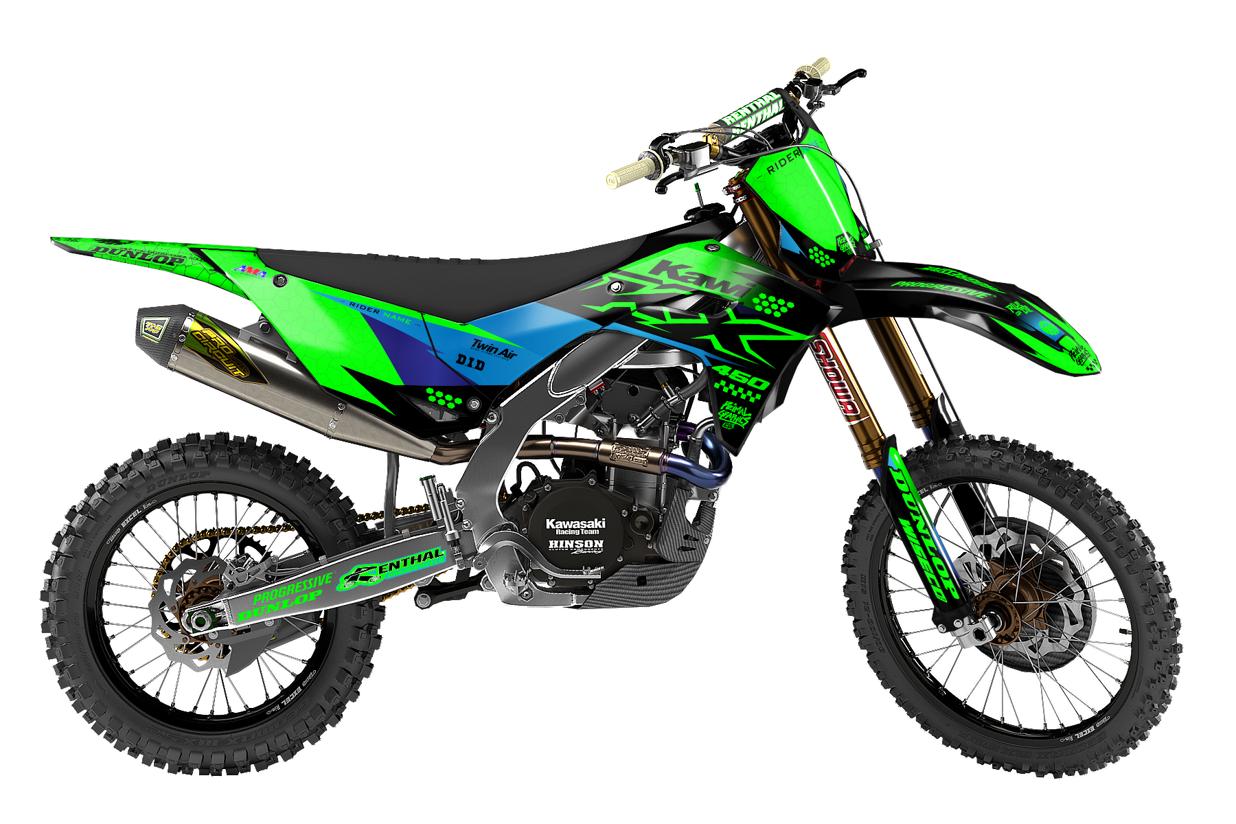 PRIMAL GRAPHICS CO – ION SERIES KX450F MOTOCROSS GRAPHICS MX GRAPHICS KAWASAKI BLACK 2