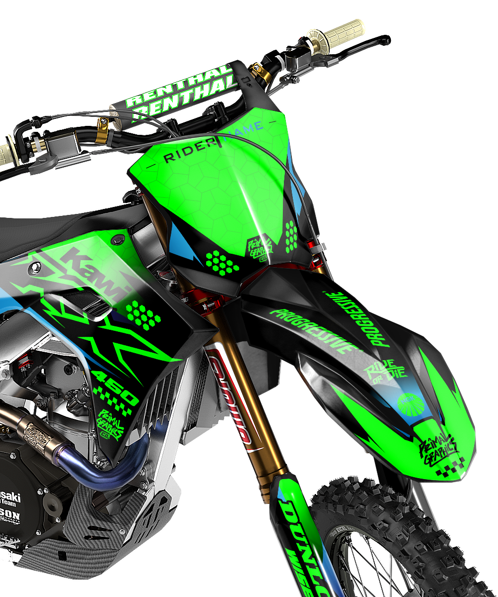 PRIMAL GRAPHICS CO – ION SERIES KX450F MOTOCROSS GRAPHICS MX GRAPHICS KAWASAKI BLACK 3